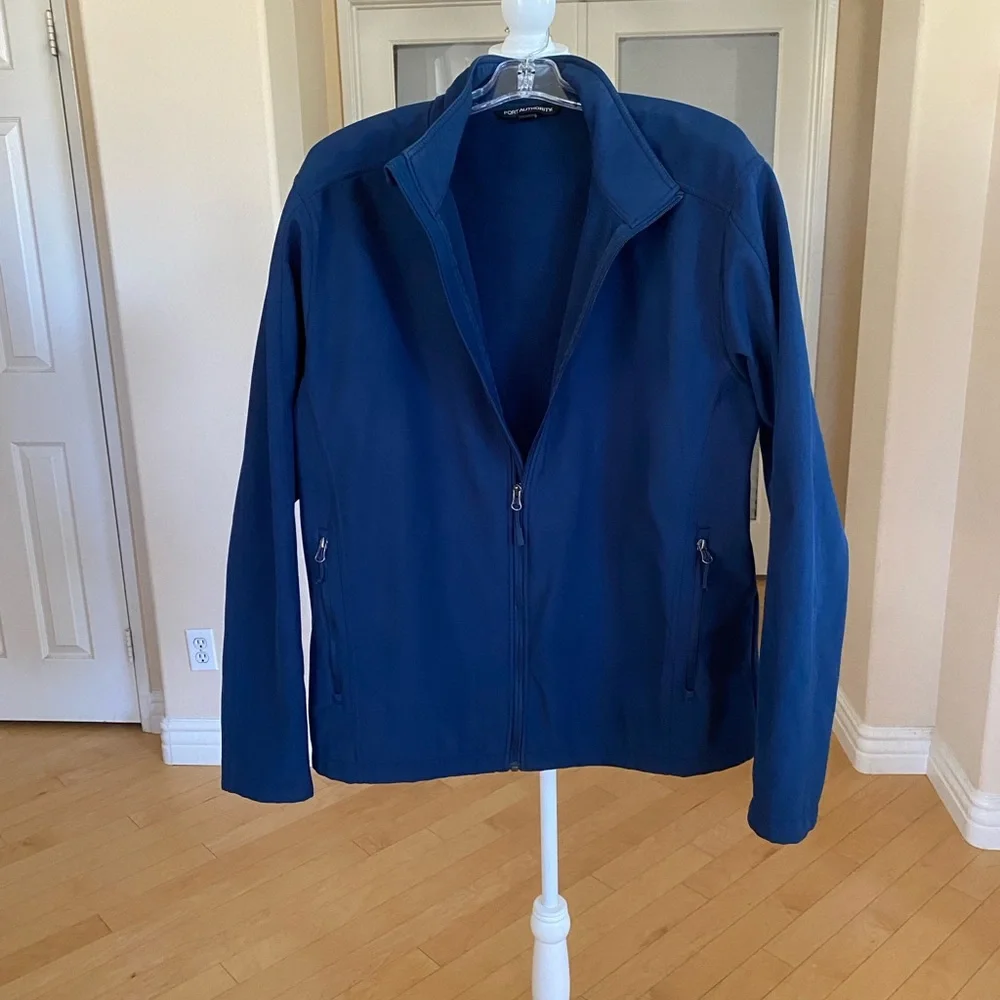 Port Authority Navy Blue Zip Up Jacket Windbreaker XL